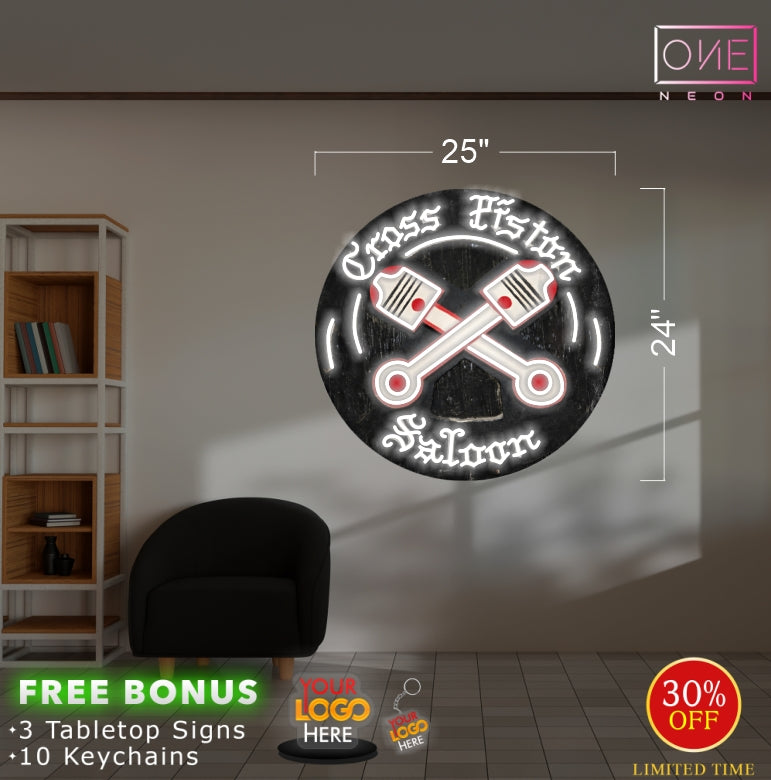Cros piston | Led Neon Sign