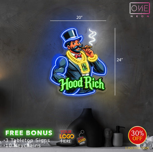 Hood Rich | Led Neon Sign