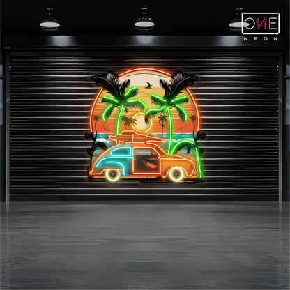 Beachside Ride Artwork Led Neon Sign