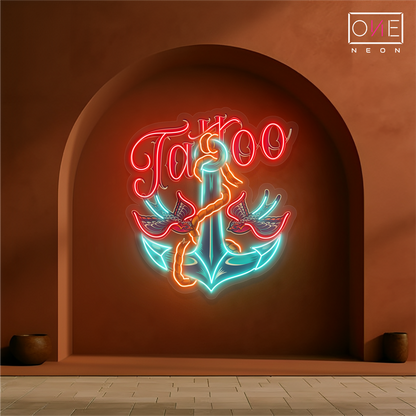 Anchors Tattoo Artwork Led Neon Sign