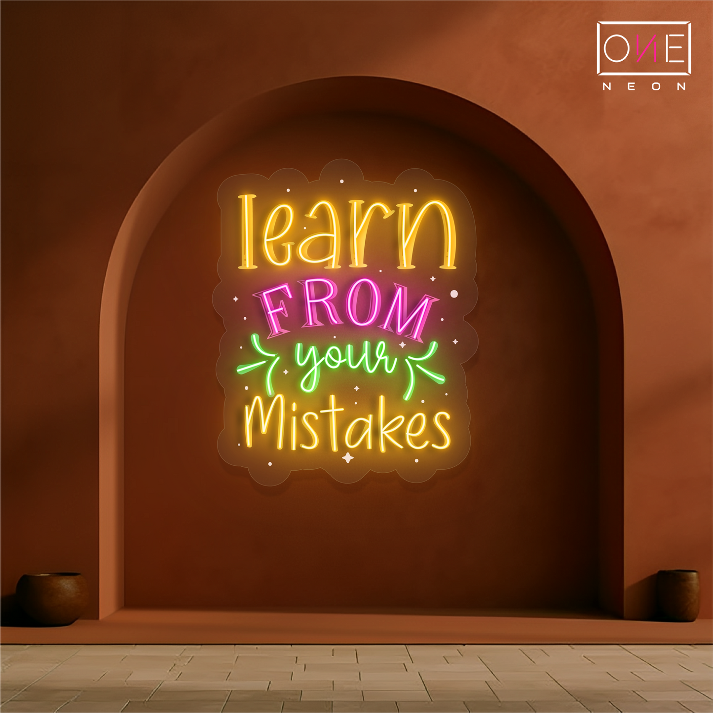 Learn From Your Mistakes Artwork Led Neon Sign