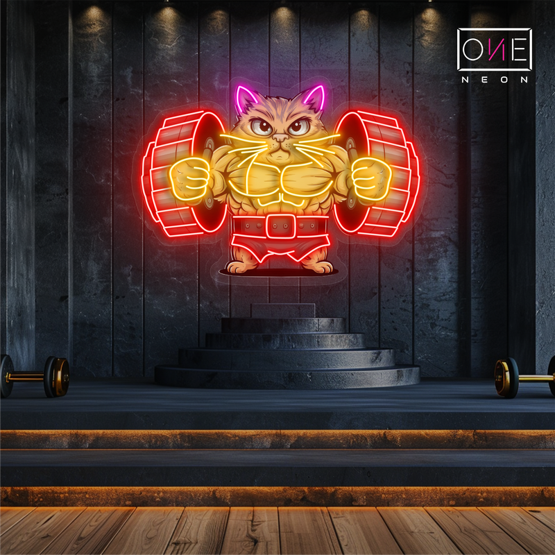 Feline Power Artwork Led Neon Sign