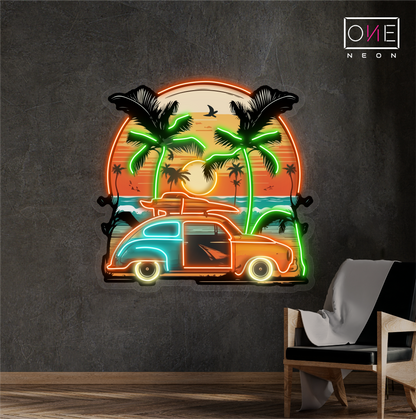 Beachside Ride Artwork Led Neon Sign