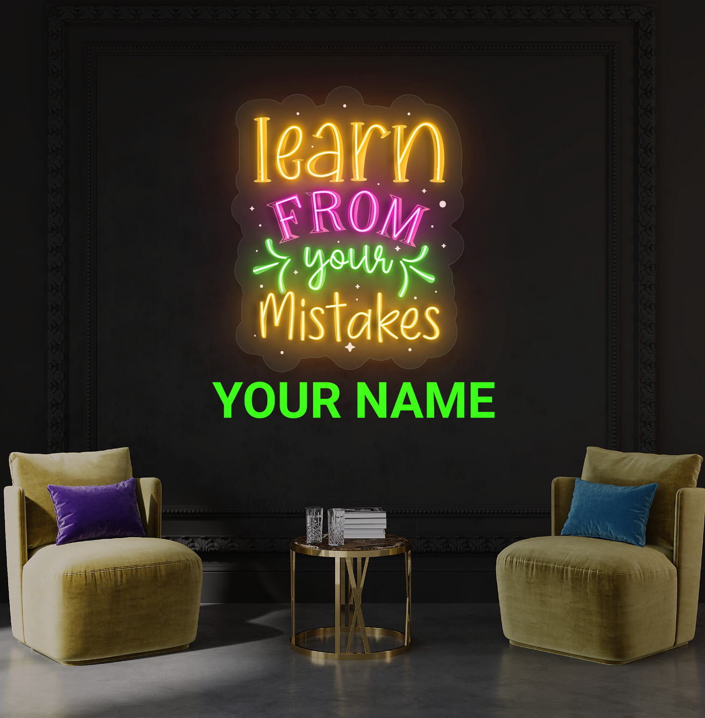 Learn From Your Mistakes Artwork Led Neon Sign