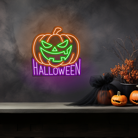 Halloween Pumpkin  LED Neon Sign