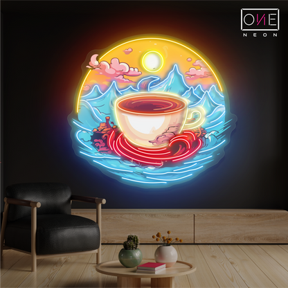 Sunrise Serenity Brew Artwork Led Neon Sign