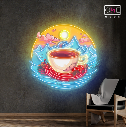 Sunrise Serenity Brew Artwork Led Neon Sign