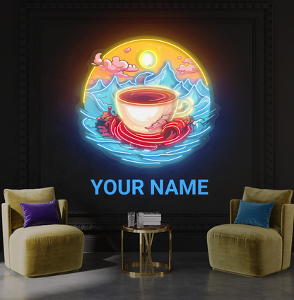 Sunrise Serenity Brew Artwork Led Neon Sign