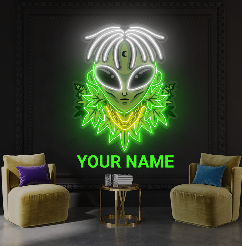 Alien Leaf King Artwork Led Neon Sign