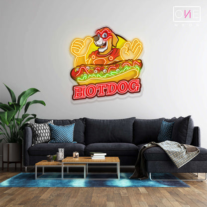 Hot Dog Artwork Led Neon Sign