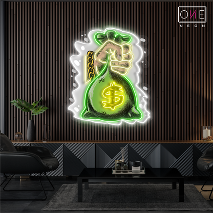 Money Grab Artwork Led Neon Sign