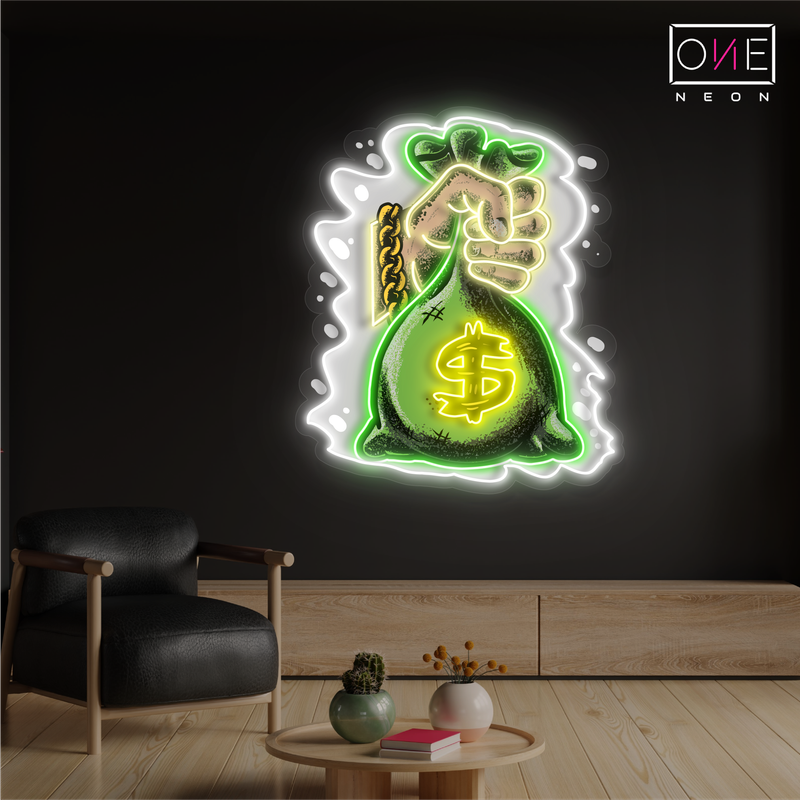 Money Grab Artwork Led Neon Sign