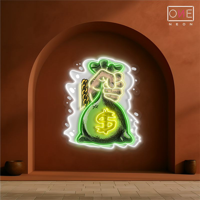 Money Grab Artwork Led Neon Sign