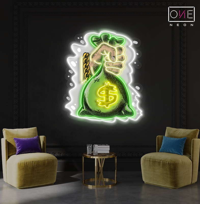 Money Grab Artwork Led Neon Sign