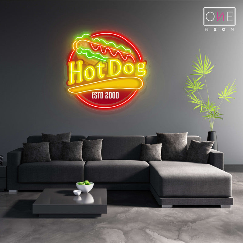 Hot Dog Artwork Led Neon Sign