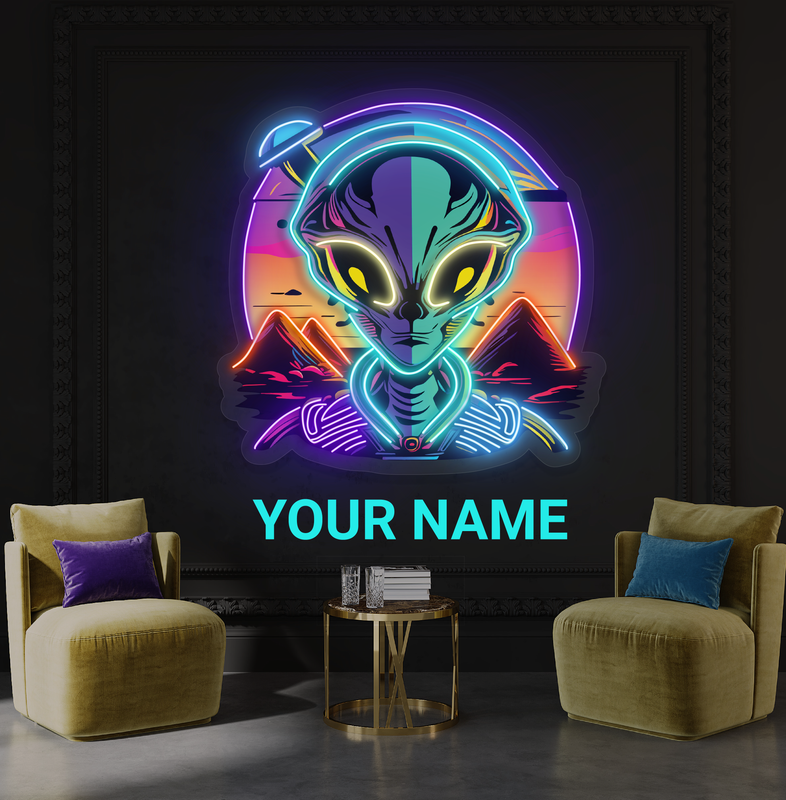 Mystic Alien Encounter Artwork Led Neon Sign