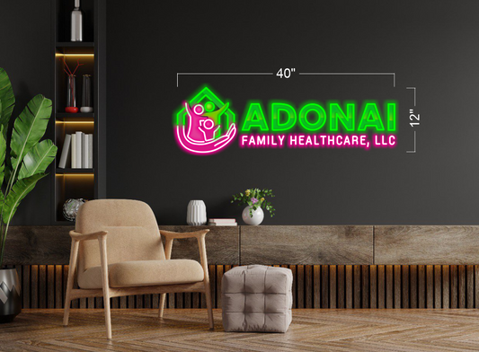 ADONAI family healthcare  | Led Neon Sign