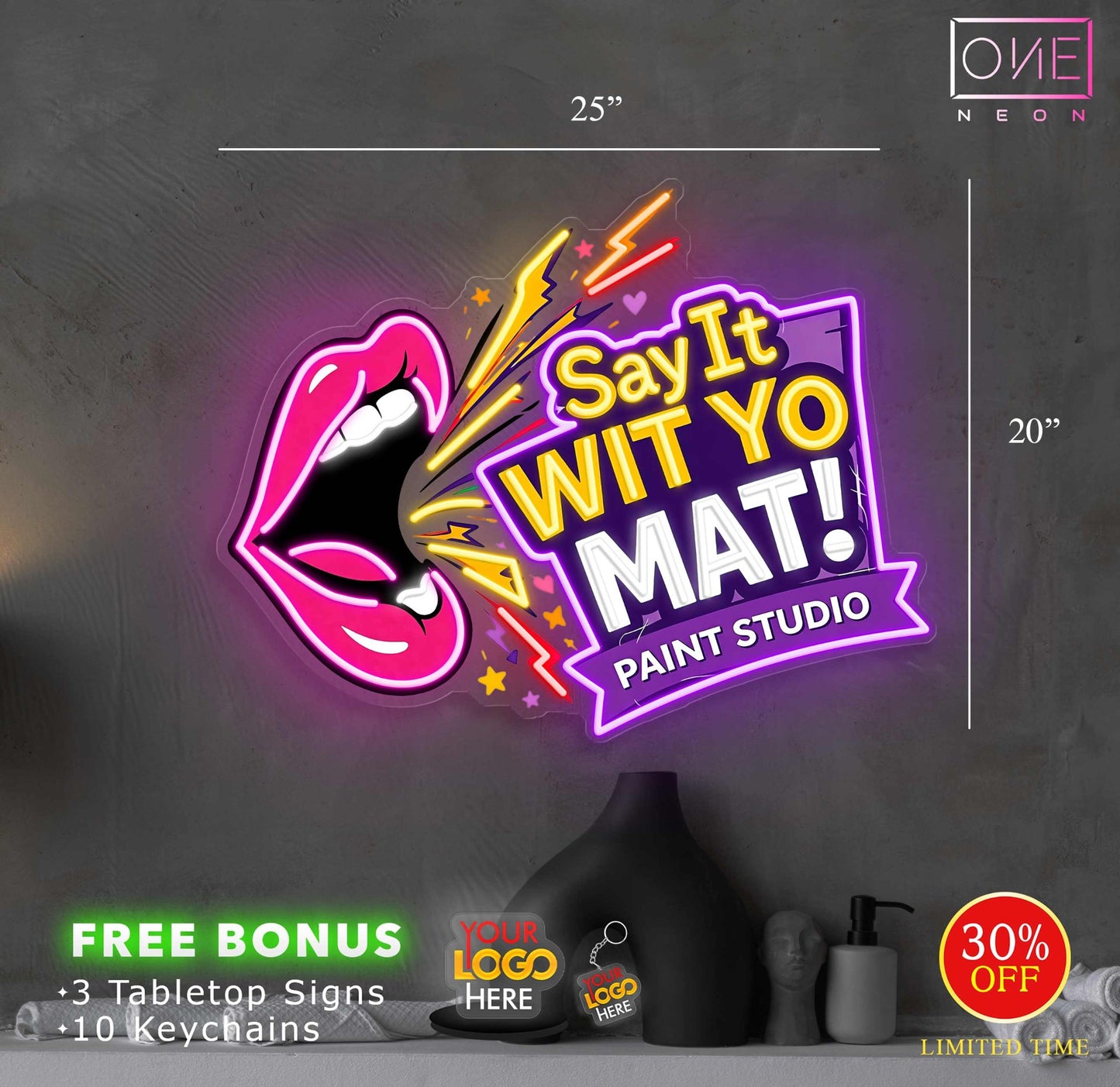 SAY IT WIT YO MAT! | LED Neon Sign