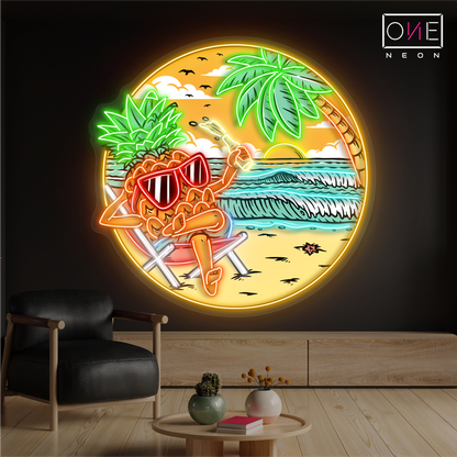 Pineapple Paradise Artwork Led Neon Sign