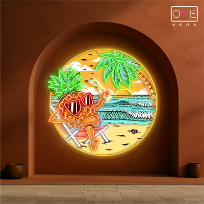 Pineapple Paradise Artwork Led Neon Sign