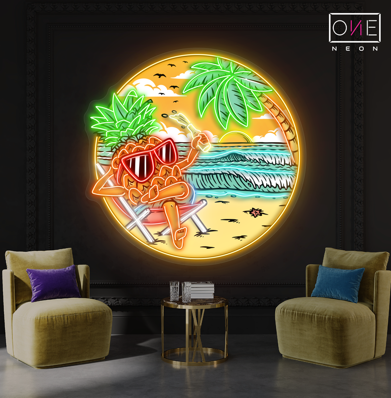 Pineapple Paradise Artwork Led Neon Sign