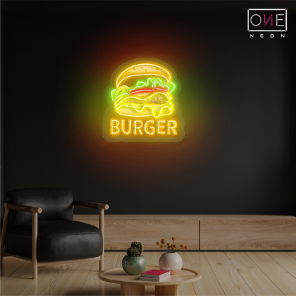 Burger Artwork Led Neon Sign