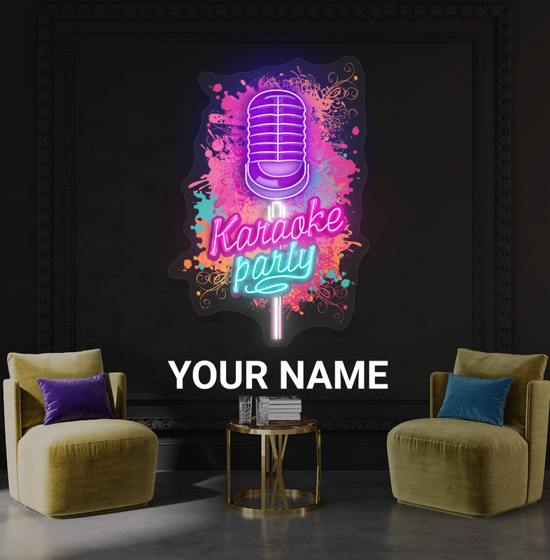 Karaoke Party Night Artwork Led Neon Sign