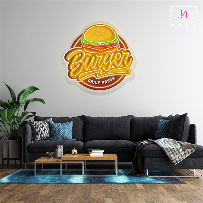 Burger Artwork Led Neon Sign