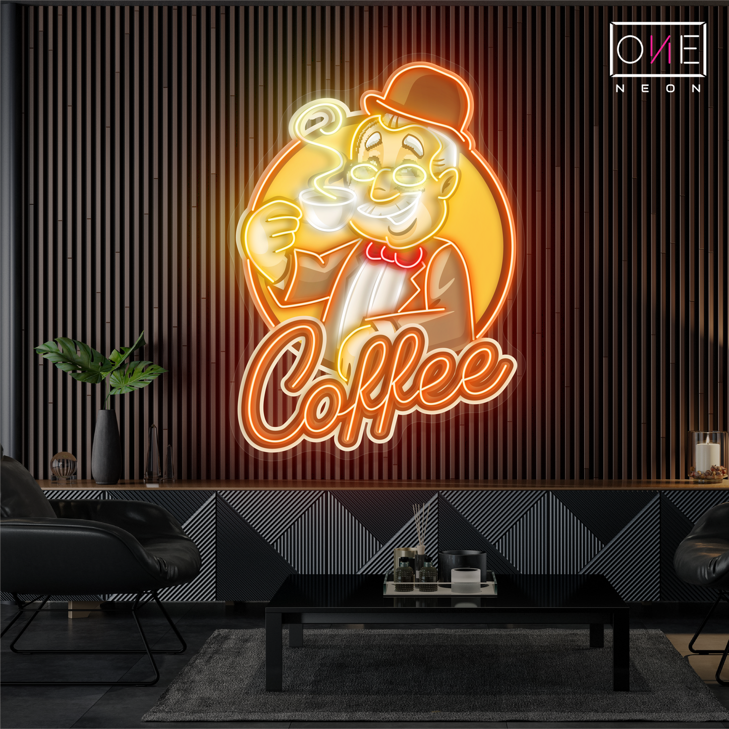 Gentleman's Coffee Artwork Led Neon Sign