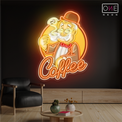 Gentleman's Coffee Artwork Led Neon Sign