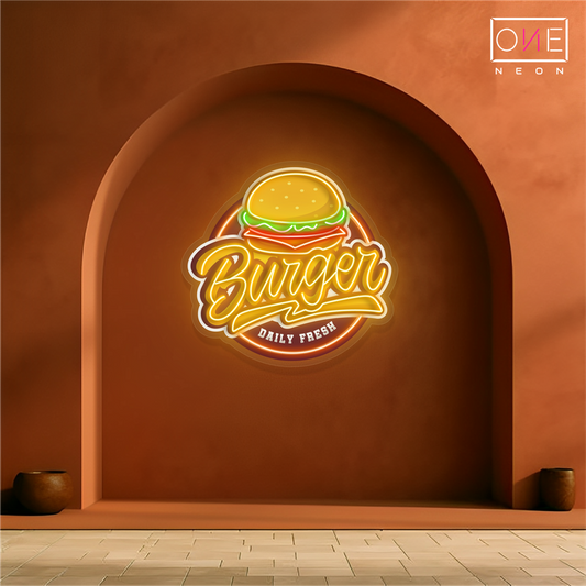 Burger Artwork Led Neon Sign