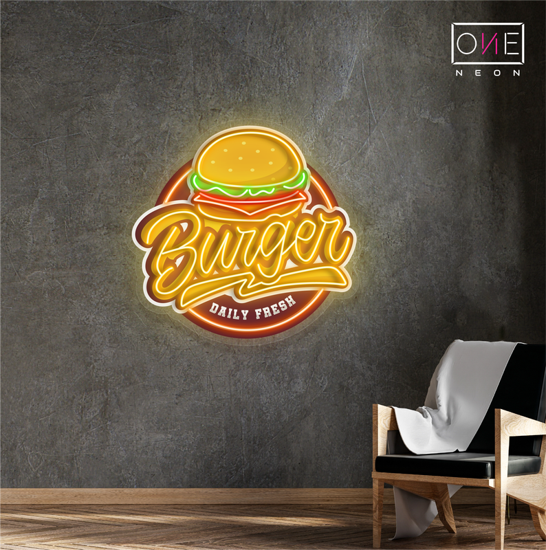 Burger Artwork Led Neon Sign