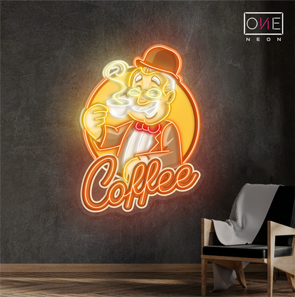 Gentleman's Coffee Artwork Led Neon Sign