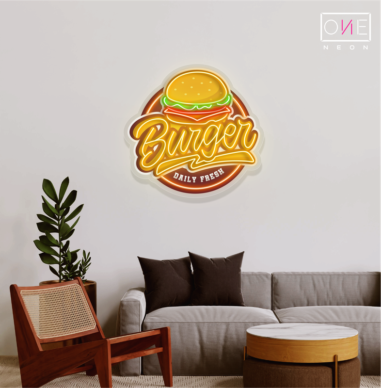 Burger Artwork Led Neon Sign