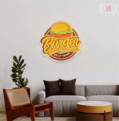 Burger Artwork Led Neon Sign