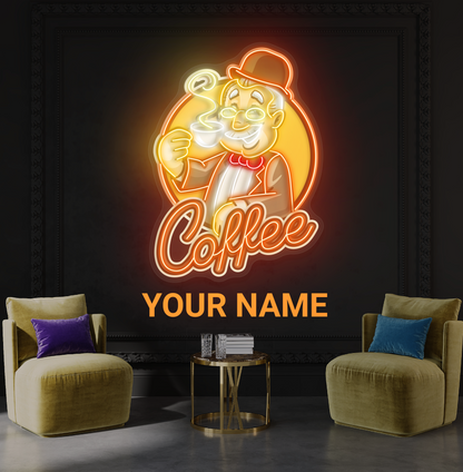 Gentleman's Coffee Artwork Led Neon Sign