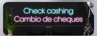 LOTTERY FLORIDA & EXOTIC SNACKS & CHECK CASHING CAMBIO DE CHEQUES | Led Neon Sign ( 4signs)