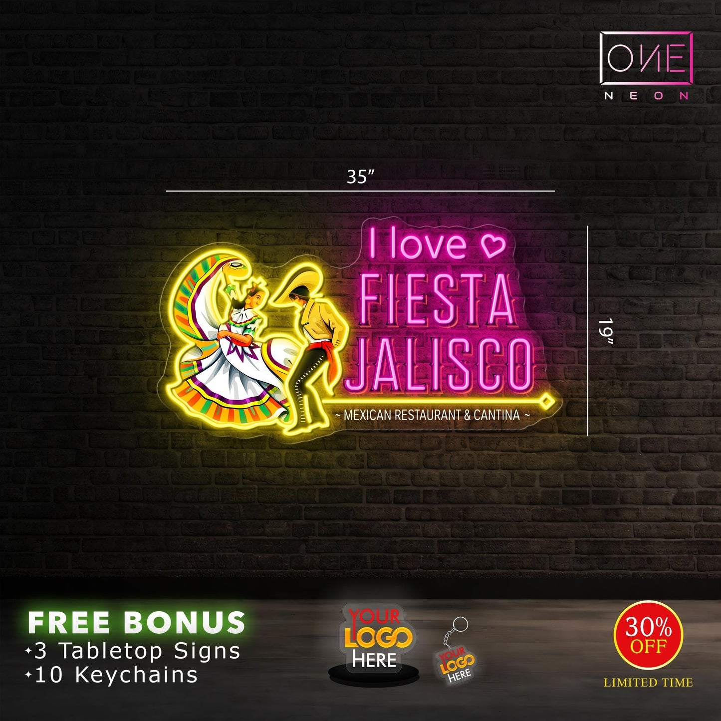 Feed me tacos and tell me I am pretty+ tacos tequila and good time+ dream big and never give up+ I love fiesta jalisco| Led Neon Sign