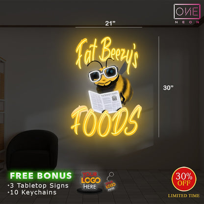 FAT BEEZY'S FOODS | LED Neon Sign
