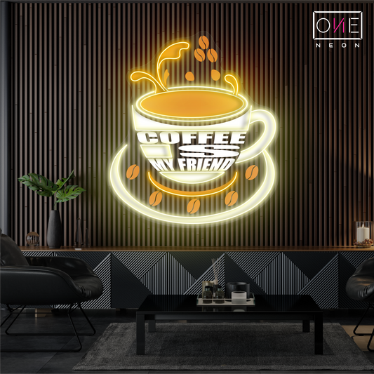 Coffee is My Friend Artwork Led Neon Sign