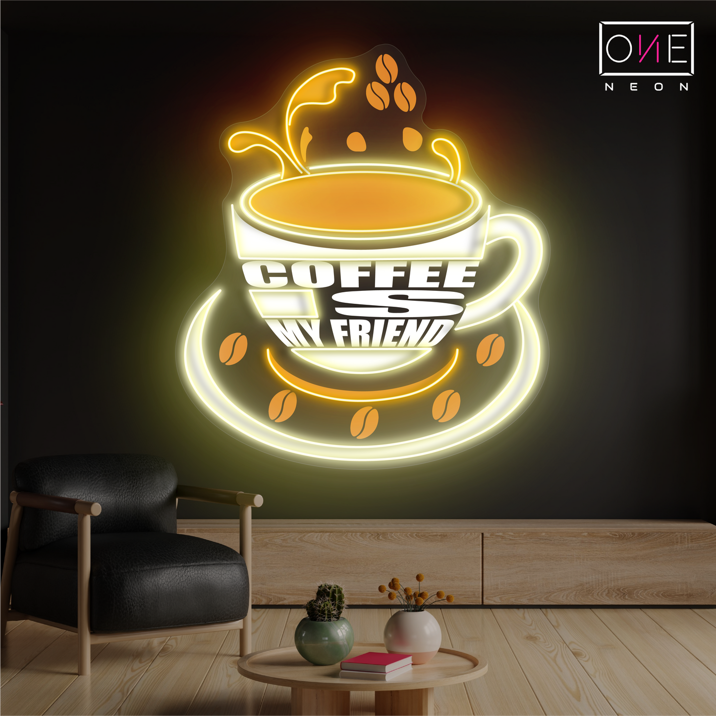 Coffee is My Friend Artwork Led Neon Sign