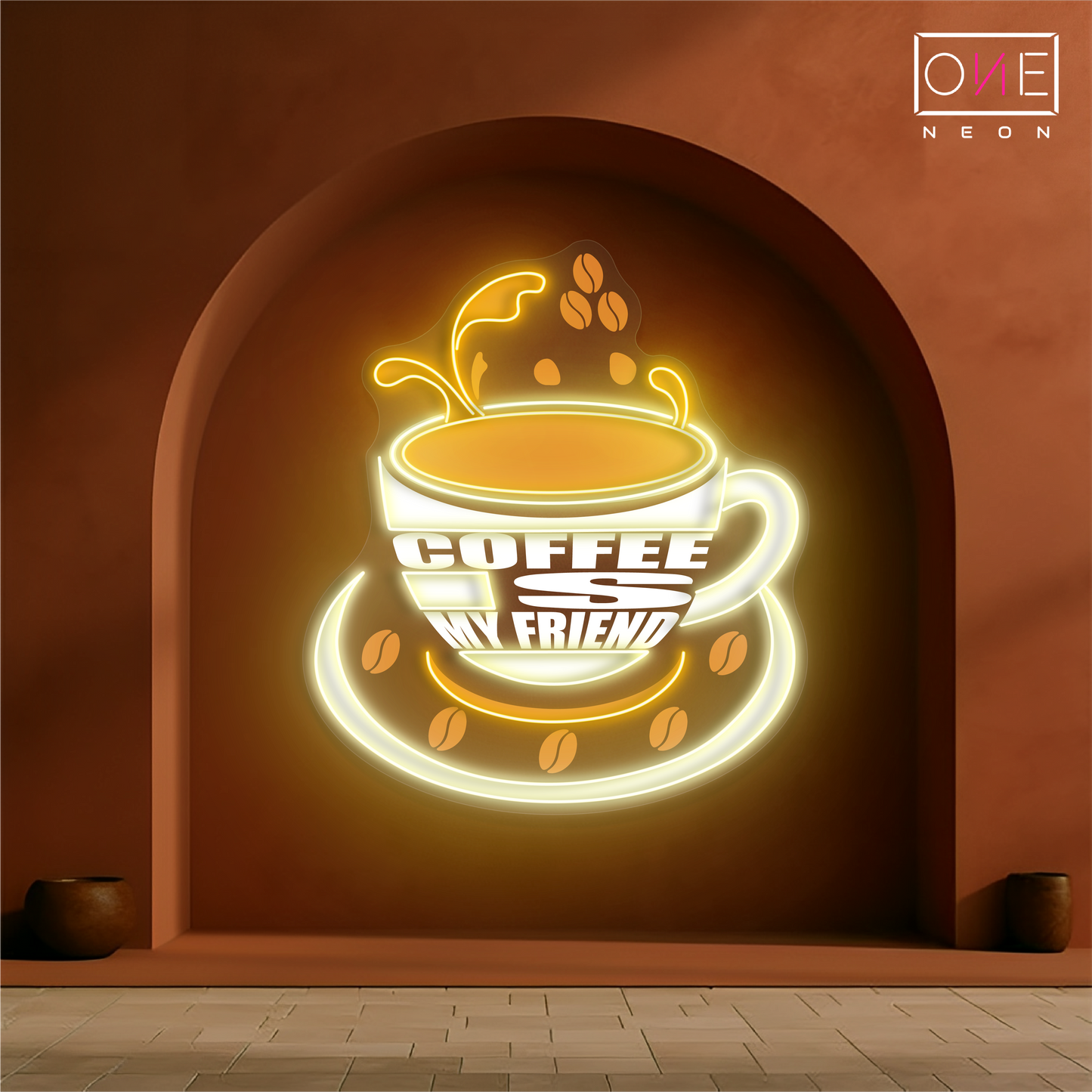 Coffee is My Friend Artwork Led Neon Sign