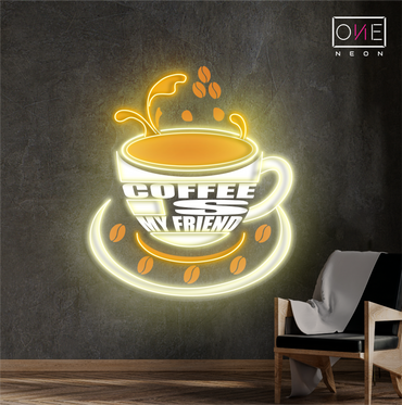 Coffee is My Friend Artwork Led Neon Sign