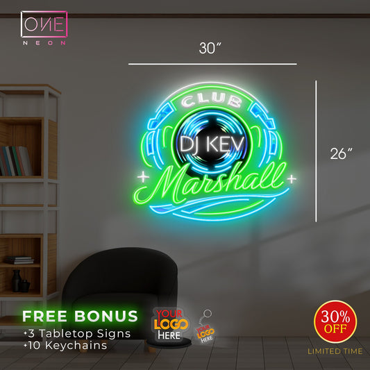 CLUB MARSHALL DJ KEY| Led Neon Sign