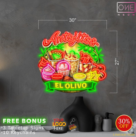 Antojitos EL OLIVO | Led Neon Sign