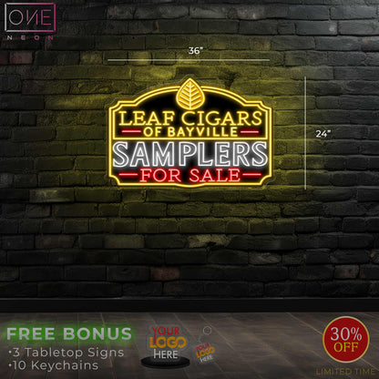 LEAF CIGARS | LED Neon Sign (Express shipping)
