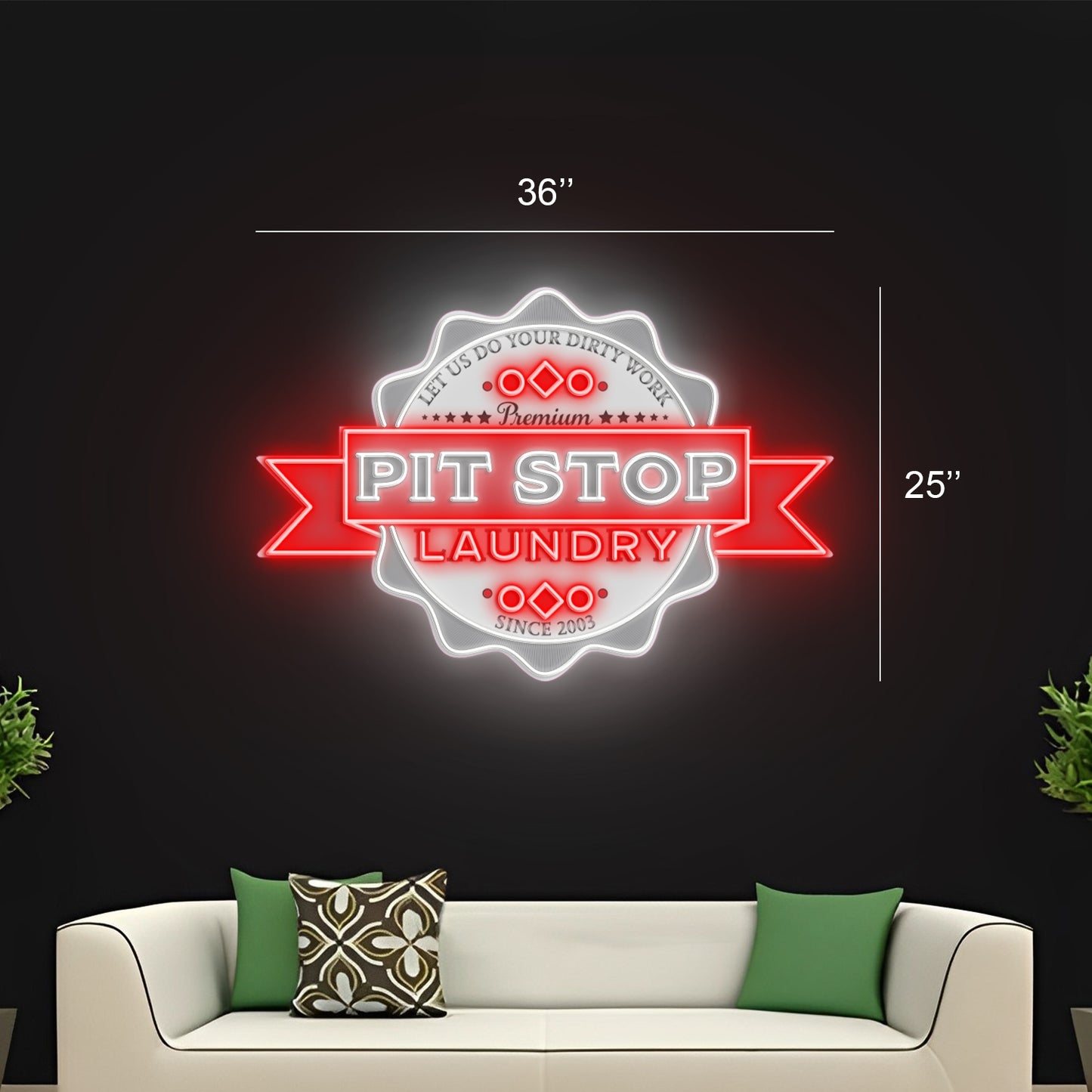 PIT STOP LAUNDRY | LED Neon Sign