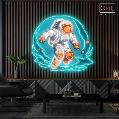 Cosmic Astronaut Artwork Led Neon Sign