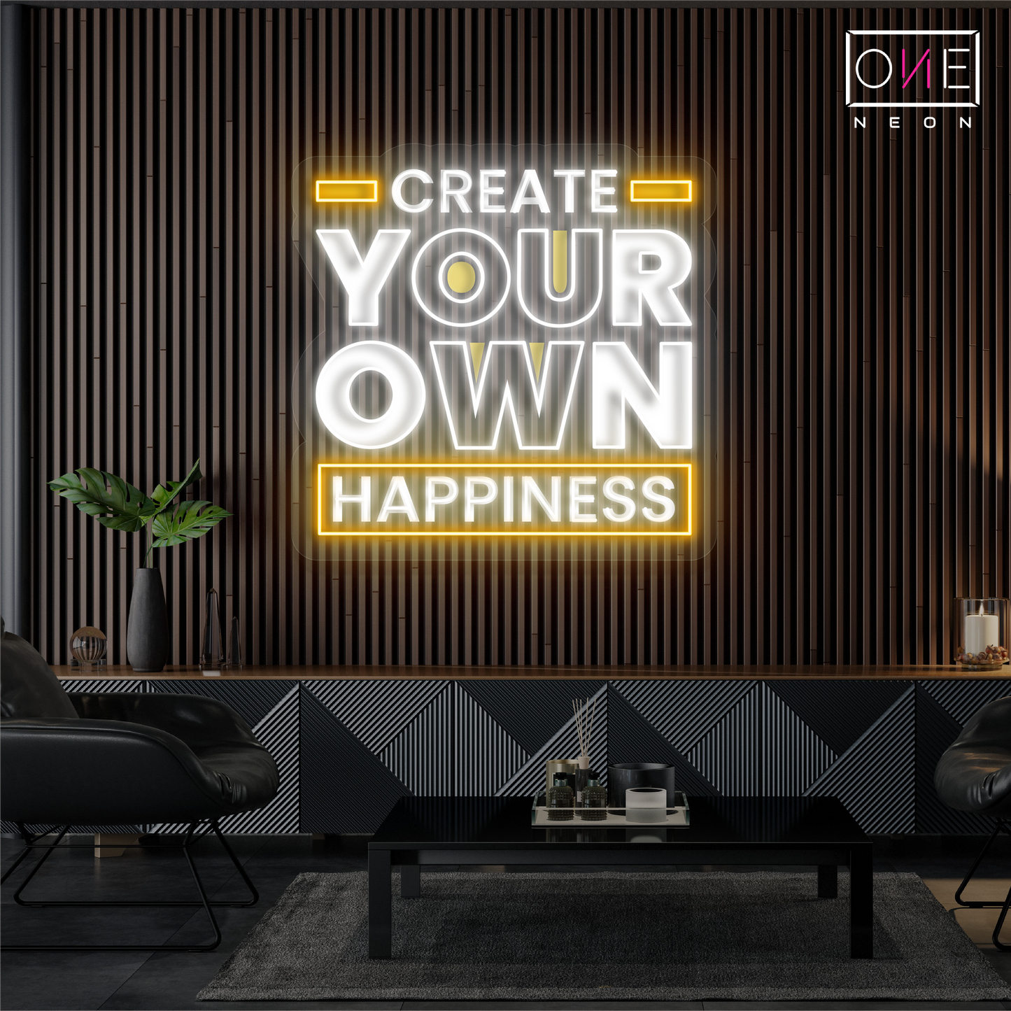 Create Your Own Happiness Artwork Led Neon Sign