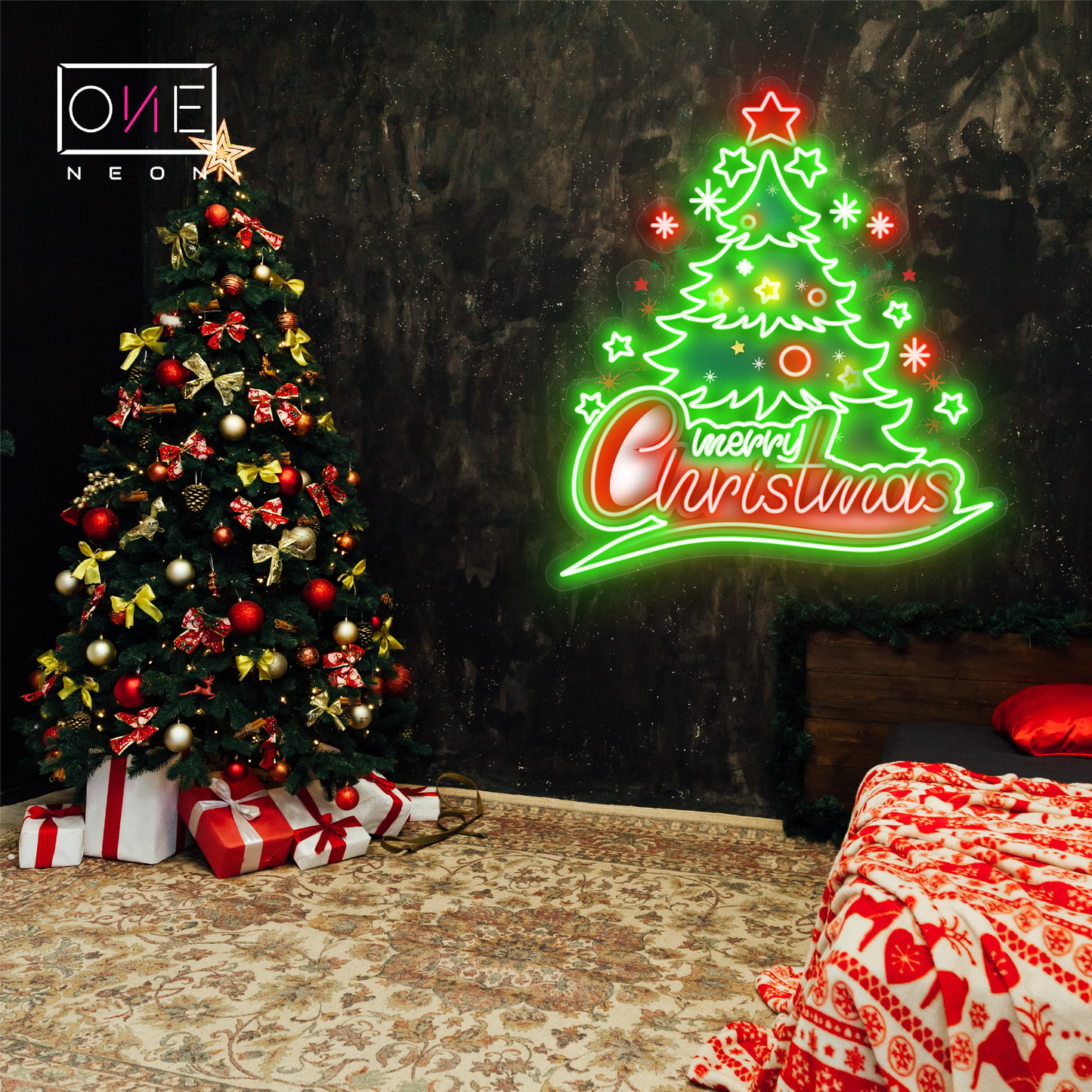 Christmas Tree Artwork Led Neon Sign